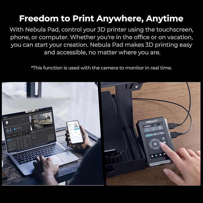 Creality Nebula Smart Kit, High-Speed Printing Nebula Pad with Nebula 3D Printer Camera 4.3 inch Touch Screen Remote Monitoring Time-Lapse Photography for Ender 3 V3 SE/Ender 3/Ender 3 Max Neo/V2/S1