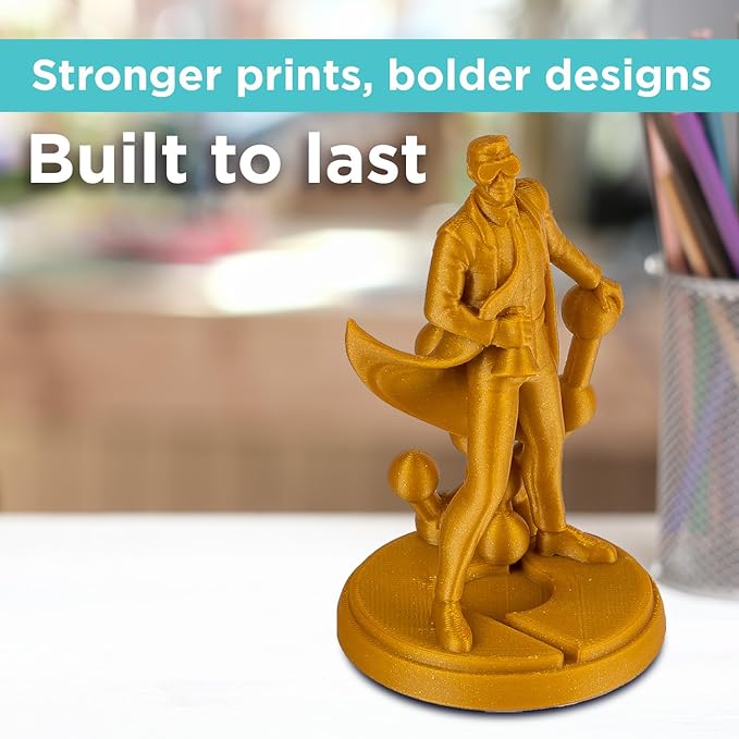Polymaker PLA PRO Filament 1.75mm 1kg, Tough & High Rigidity Gold 3D Printing Filament, PolyLite PLA PRO High Speed, Print with Most 3D Printers