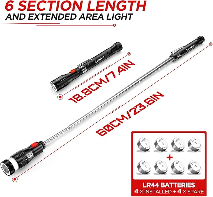 Fathers Day Gift for Husband Dad, Gifts for Men Extendable Telescoping Magnetic Pickup Tools, Fathers Day Gift from Daughter Wife Son, Anniversary Birthday Gift for Men Husband Him, Cool Gadgets Tools