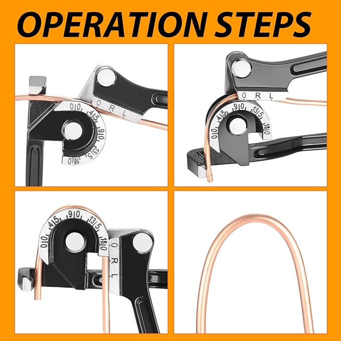 Flaring Tool + Tube Bender - Double & Single Tubing Flaring Tool Repair Kit with Tube Cutter and 5 Adapters + 3 in 1 Pipe Bender Compatible with Copper、 Aluminum、 Brass、 Magnesium and Soft Steel