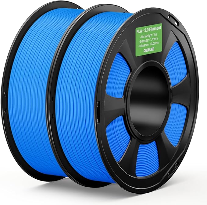 PLA+ 2.0 Filament 1.75mm, Stronger Toughness 3D Printer Filament, Sky Blue 2KG, Upgrade PLA Plus 3D Printer Filament, High Speed PLA+ Filament for Most FDM 3D Drucker