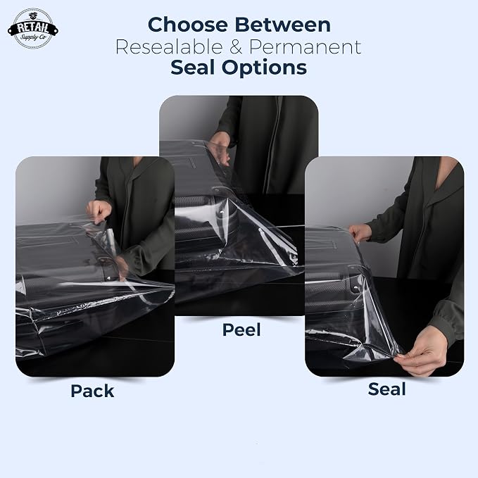 Poly Bags Suffocation Warning 150 Combo Pack 16x22 20x24 24x28 Strong Seal