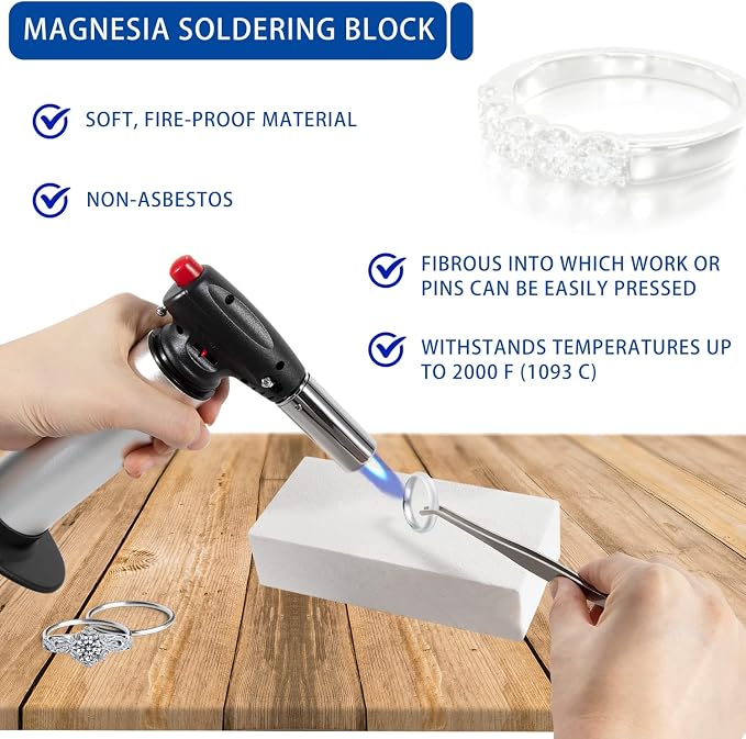 Standard Jewelry Soldering Kit with Silver Solder Wire & Butane Torch Kit for Jewelry Making Project & DIY Projects