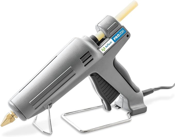 AdTech Industrial Strength Full Size High-Output Hot Melt Glue Gun & Remodeling, Grey, 200 watts - 189 & Hot Glue Sticks 10 Inch Full-Size, Clear, 85 Sticks