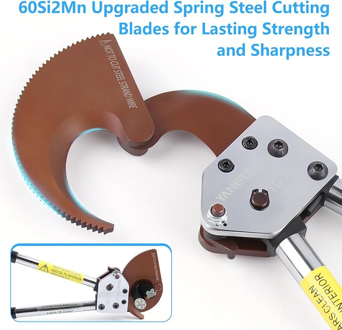 Yangoutool Heavy-Duty Ratcheting Cable Cutters for Large Copper, Aluminum, and Armored Cables - J40 Wire Cutter up to 300 mm², Electrical Wire Cutting Tool