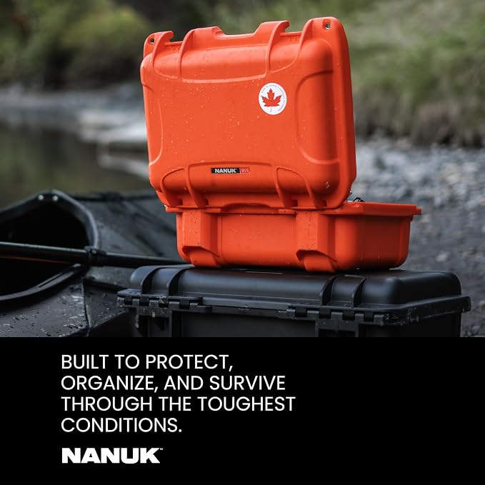 NANUK 915 Empty Hard Case, IP67 Waterproof, Dustproof and Impact Resistant, 13.8” x 9.3” x 6.2” – Rugged Construction for Ultimate Protection, Made in Canada – Blue