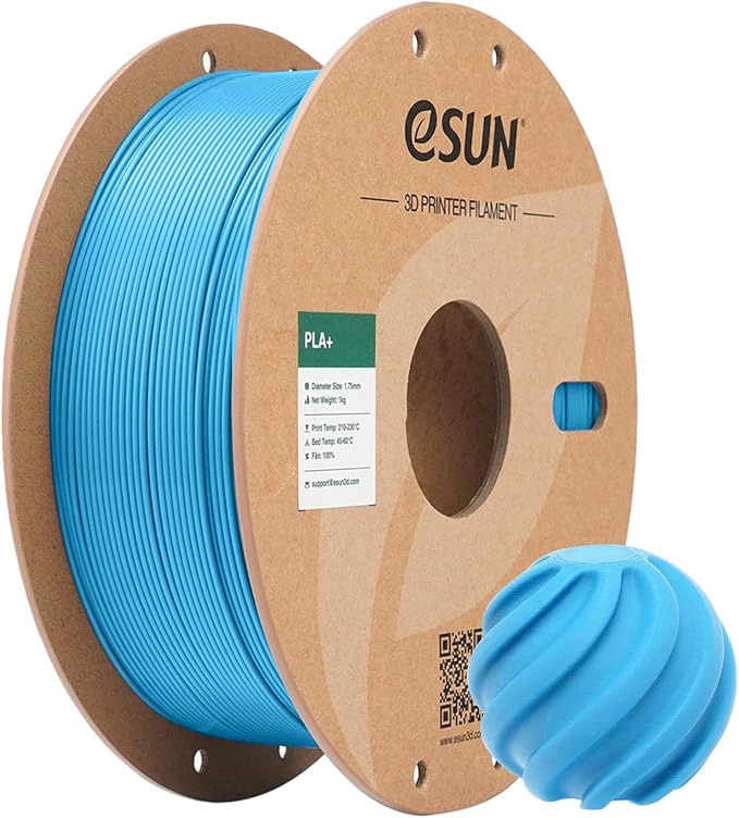 eSUN PLA+ Filament 1.75mm, 3D Printer Filament PLA Plus, Dimensional Accuracy +/- 0.03mm, 1KG Spool (2.2 LBS) 3D Printing Filament for 3D Printers, Space Blue