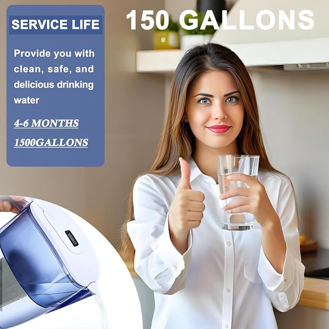 Replacement Water Filter Compatible For Epic Nano Water Filter Pitcher | Dispenser, Nanofiltration Most of the tiny impurities 2-pcs