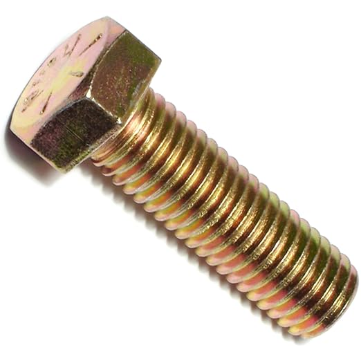 Hard-To-Find Fastener Grade 8 Hex Cap Coarse Large Bolts, Midwest Assortment Refill, Steel Hex Bolts for Construction, Home Improvement, 5/8-11 x 2 - Inch, Pack of 4
