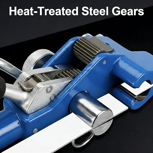 Steel Banding Strapping Kit, 3/4" x 100 Ft S304 Stainless Steel Coil with Manual Ratchet Tensioner & Cutter, 100pcs Ear-Lock Buckles, Heavy Duty Metal Strapping Tool for Pallets, Pipes & Bundling
