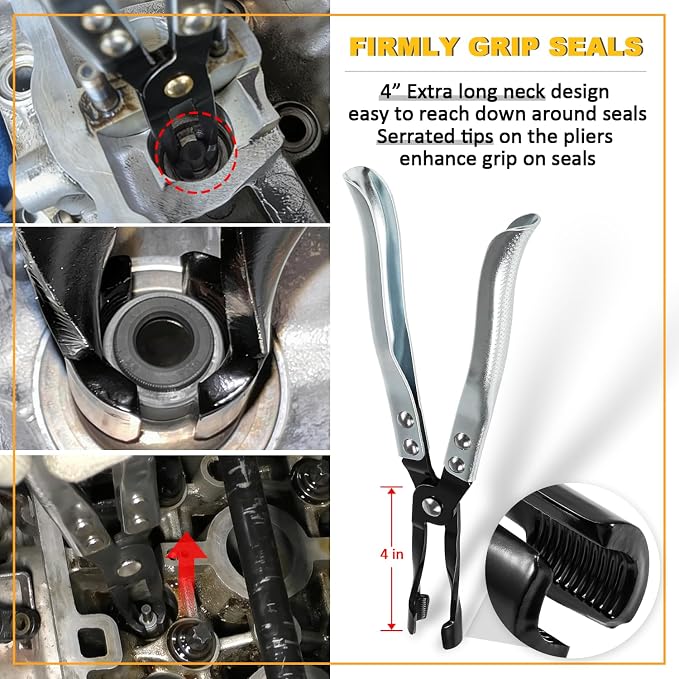 36050 Valve Keeper Remover and Installer Kit & HW0107 Valve Seal Pliers Valve Stem Seal Removal Tool Valve Spring Compressor for Toyota Four Cylinder & for Chrysler New World Engines (36050 & HW0107)