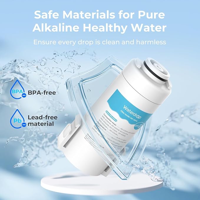 Waterdrop EDFA Alkaline Water Filter Replacement for Waterdrop ED01AW/ED01AB/ED01/ED02/ED04 Rechargeable Electric Pitcher, Improve PH, 3 Months or 200 Gallons, 1 Pack
