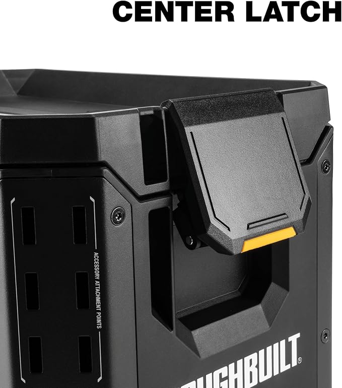 ToughBuilt – StackTech Compact Tool Box, Lockable Organizer with Removable Tray, IP65 Protection & Auto-Locking System (TB-B1-B-60C)