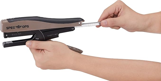 Spec Ops Tools Heavy Duty Plier Stapler for Packaging, Compatible with 3/8" and 1/4" Leg Length Staples, 45 Sheet Capacity, Comfort Grip