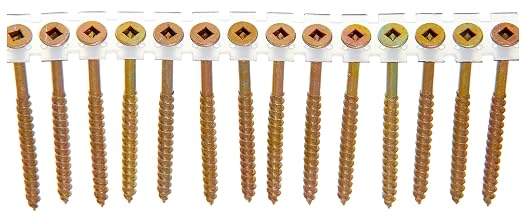 Senco 08F300Y DuraSpin #8 x 3-inch, Wood to Wood Collated Screw, 800 Ct.