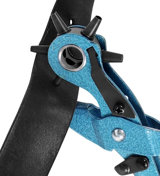 Herm Sprenger Leather Hole Punch Made in Germany Professional Tool Revolving Blue Hole Maker for Leather Products Belt Watch Strap Saddle Bridle Handbag Shoes Stirrup Leather