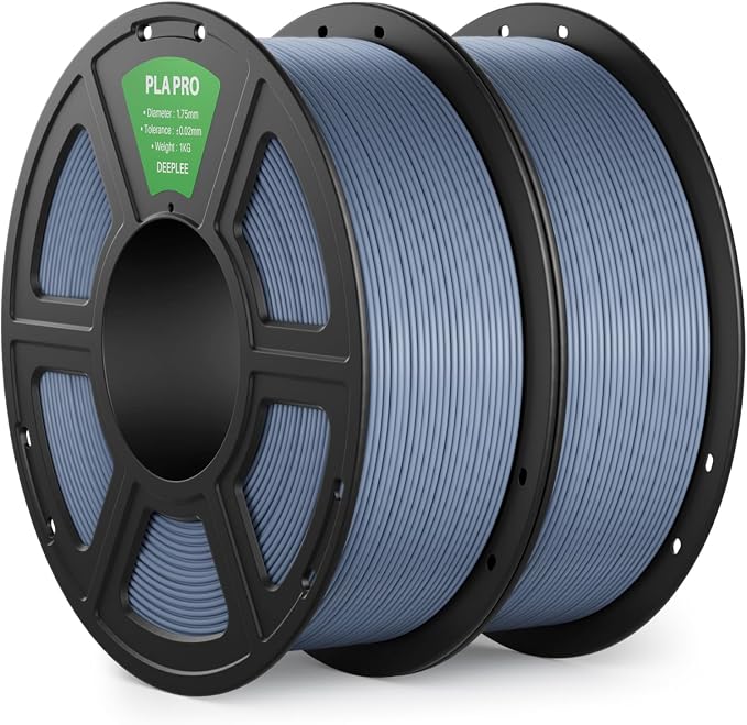 PLA PRO Filament 1.75mm, Stronger Toughness 3D Printer Filament 2KG, PLA Filament Dimensional Accuracy +/- 0.02 mm, Neatly Wound, Fits Most FDM 3D Printer, Blue Grey