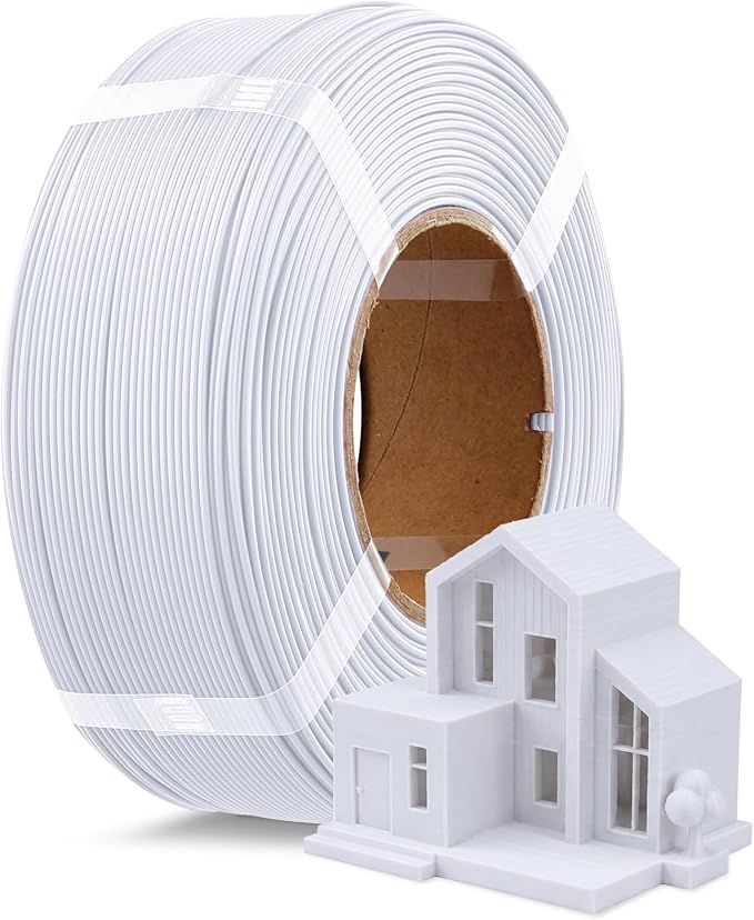 OVERTURE High Speed Refill PLA+ 3D Printer Filament 1.75mm, Upgraded Rapid PLA 2.0 with Enhanced Toughness & Stability, 1kg (2.2lb) Refilament for Bambu Lab (Cold White)