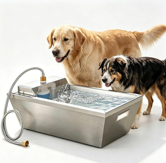 4Gal Dog Water Bowl Dispenser Large Breed Outdoor Automatic Livestock Water Trough Livestock Waterer for Large Dogs Goat Sheep Cow Horse