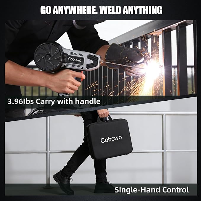 2 in 1 MIG and Stick Welder：250A MIG & MMA Welder 110V Flux Core IGBT Inverter Handheld Gasless Wire Feed Welder for Flux .032"/.040",Inverter ARC Welder Gun for 3/32"-1/8" Rod