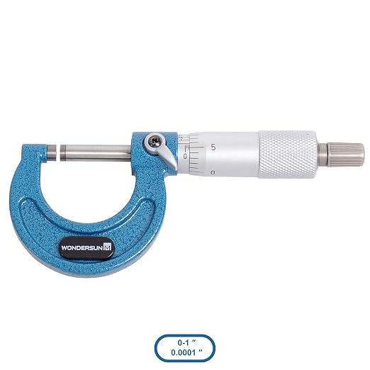 Outside Micrometer 0-1" Measuring Range,0.0001" Graduation for Machinists,Professional Precision Tool for Accurate Measurements