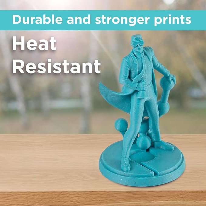 Polymaker Glitter ABS Filament 1.75mm, Galaxy Teal 3D Printer Filament 1.75mm Heat Resistant 1kg - Twinkling ABS 3D Printing Filament, Strong & Durable, Dimensional Accuracy +/- 0.03mm