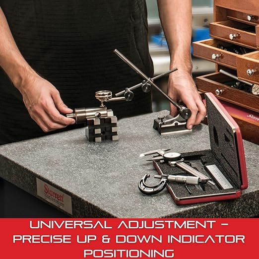 Starrett Swivel Post Snug Only Allows Universal Indicator Adjustment - Ideal for Wood Working and Metal Working - Two 3/8" Holes - 657H