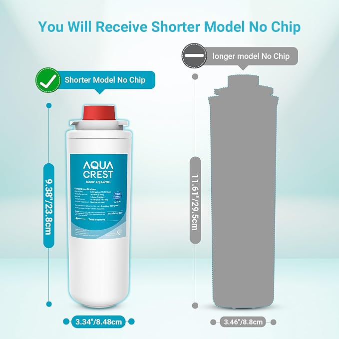 AQUA CREST 51300C Water Filter Replacement for Elkay® 51300C, [NO CHIP] Compatible with Elkay® ezH20® and Halsey Taylor® Bottle Filling Stations, NSF/ANSI 42, Reduces Chlorine, Bad Taste & Odor 3 Pack