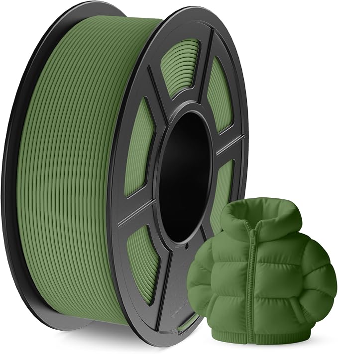 JAYO Matte PLA 3D Printer Filament 1.75mm Olive Green, Matte Surface Conceals Layer Lines Filament, 1.1kg (2.42 lbs) Spool, Accuracy +/- 0.02 mm, Fit Most FDM Printers