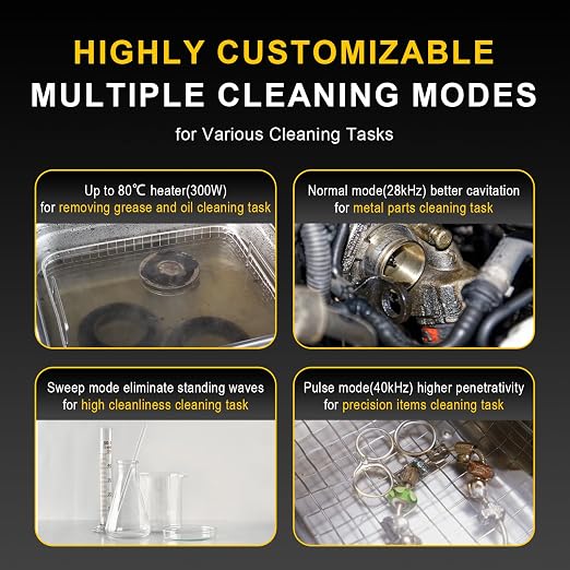 15L Ultrasonic Cleaner, One-Touch Cleaning, Heating, Dual-Frequency, Sweep Frequency, Touch Ultrasonic Cleaning Machine for Labs,Carburetor,Jewelry,Dentures,Automotive Parts