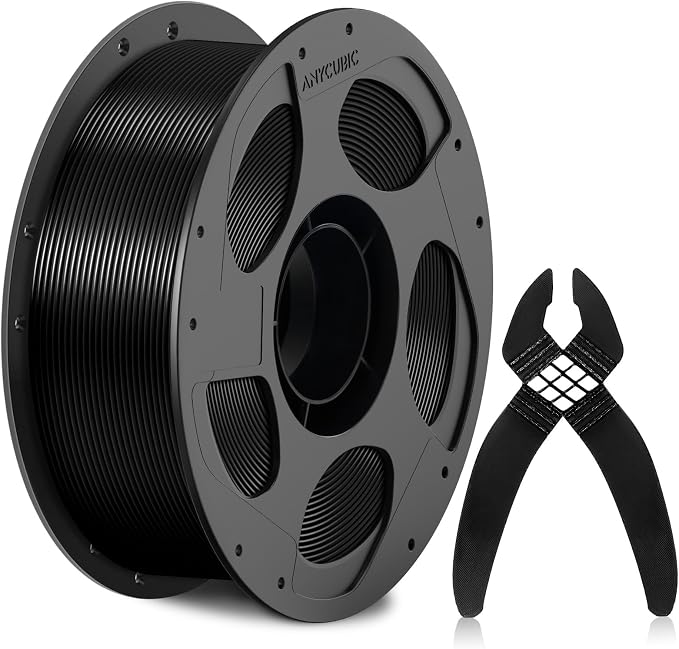 ANYCUBIC TPU Filament 1.75mm for Anycubic ACE 2 PRO, 68D Hard Rigid Flexible TPU 3D Printer Filament, Compatible with Most FDM 3D Printers, 1KG Spool, Black