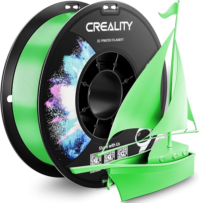 CREALITY PETG Filament 1.75mm 3D Printer Filament, 1kg (2.2lb) Neatly Wound Spool, Dimensional Accuracy ±0.03mm, Fit for Ender, Bambu Lab, Anycubic,ELEGOO FDM Printers, Green