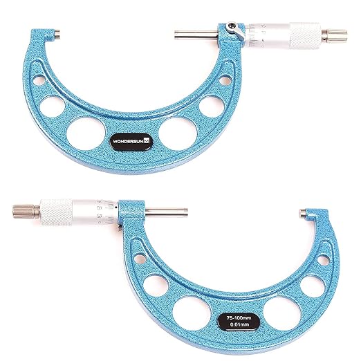 Outside Micrometer 3-4" Measuring Range,0.0001" Graduation for Machinists,Professional Precision Tool for Accurate Measurements