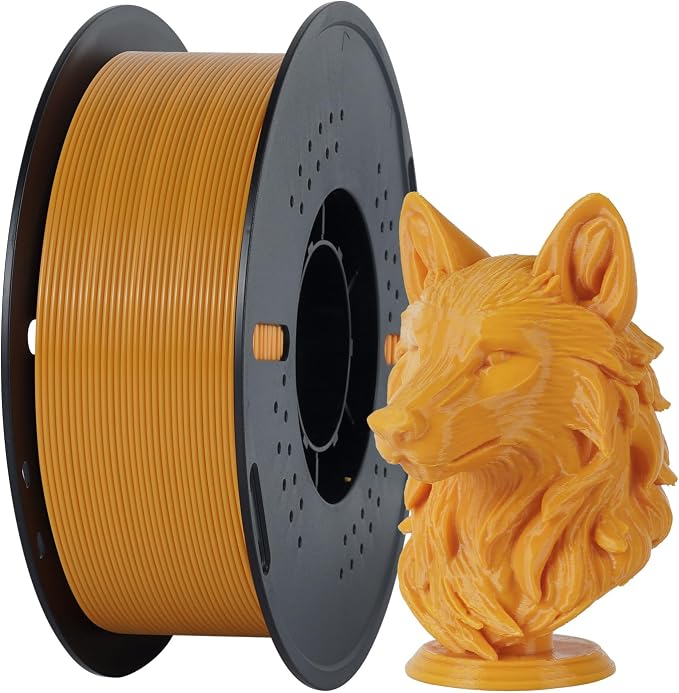 Kingroon PETG 3D Printer Filament, High Strength, Low Warping, Odorless, Dimensional Accuracy +/- 0.02 mm, 1kg Spool(2.2lbs), 1.75 mm, Orange