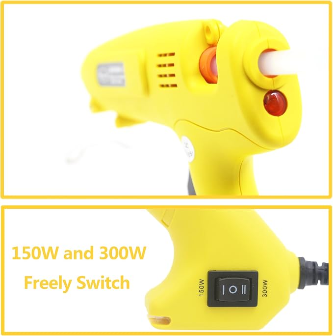 Anyyion 300W Industrialt Glue Gun – High Output Professional Adjustable Switch – Professional Grade Hot Glue Gun for Carpentry, Repairs & Remodeling