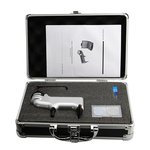 Barcol Hardness Tester Metal Hardness Tester 4-in-1 Dial Hardness Tester with HB HR HV HW Systems Portable Hardness Tester for Aluminum, Aluminum alloys, Copper, Copper alloys (Model HT10)
