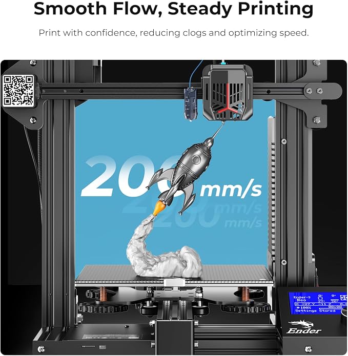 Creality PLA Filament 1.75mm Red, 3D Printer Filament 1kg (2.2lbs) Spool, High Toughness & Warp-Free, Dimensional Precision ±0.03mm, Printing Filament for All FDM 3D Printers