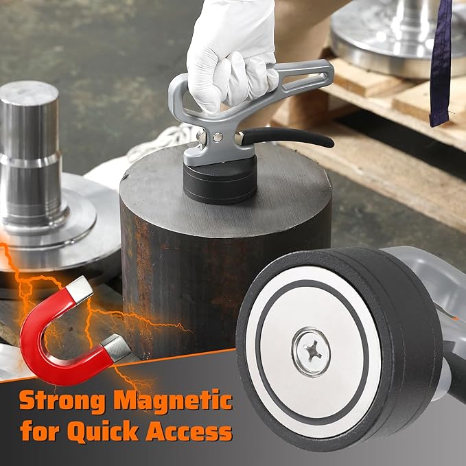 Magnetic Pickup Tool, Stainless Steel Lifting Magnet Sweeper, for Welding, Metal Separation, Laser Cutting, Micro-Adjustable