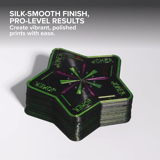 Polymaker Panchroma Silk PLA Filament 1.75mm for 3D Printing, 1kg, Black | Neatly Wound, High-Gloss Finish PLA, Easy Print & Smooth Feeding, Compatible with Bambu Lab & Most 3D Printers