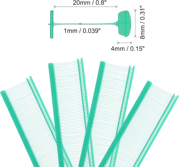 uxcell 5000pcs 0.8 Inch(20mm) Micro Tagging Gun Fasteners, Tag Pins Clothing Tagging Barbs Attachments Plastic Garment Price Tag Barb for Clothes, Light Green