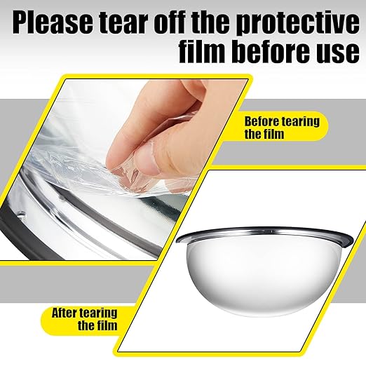 Kanayu 4 Pcs 18" Corner Mirror Blindspot for Wall Safety Security Acrylic Half Dome Convex Mirror Indoor for Ceiling Driveway Outdoor Hallway Warehouse Office Side View