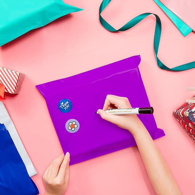 Fuxury Poly Mailers 10x13 Inch 1200 Pcs, Bulk Shipping Bags for Clothing, Strong Adhesive Shipping Envelopes for Small Business Suppliers,Waterproof Mailers Poly Bags Mailing Envelopes Purple