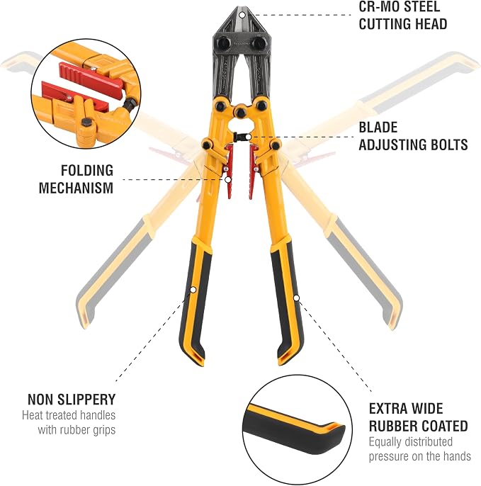 Olympia Tools Power Grip Bolt Cutter, 39-114, 14 Inches