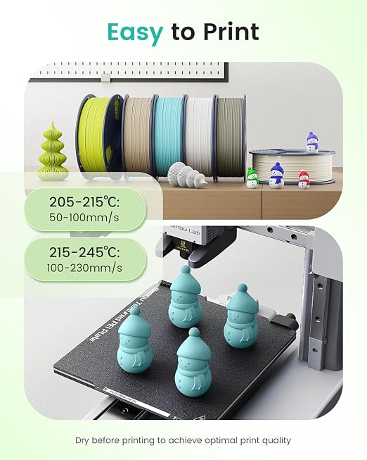 Matte PLA Filament 1.75mm Lime Green Color, 1kg(2.2lbs) SUNLU 3D Printer Filament, Smooth Matte Finish, Less Brittle, Reduced Layer Line Appearance, Sprout Green