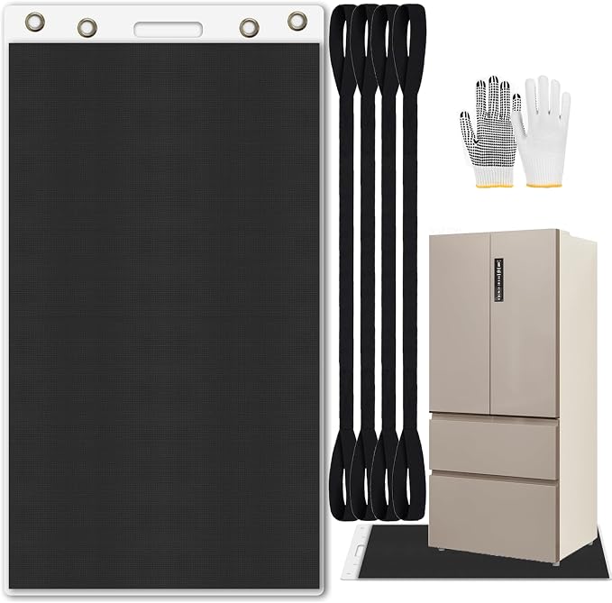 Appliance Slider with Pull Strap, 49" X 30", Heavy Duty Moving Mat Furniture Sliders for Ultimate Floor Protection Appliance Moving Mat Glides Easily