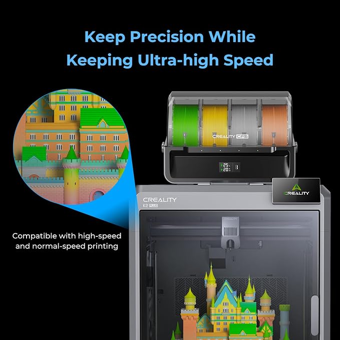 Creality Hyper PLA Filament 1.75mm, RFID 3D Printer Filament for High-Speed Printing up to 600mm/s, ±0.03mm Accuracy, 1KG/Spool (2.2lbs), 3D Printing Filament for Most 3D Printers (Golden Yellow)