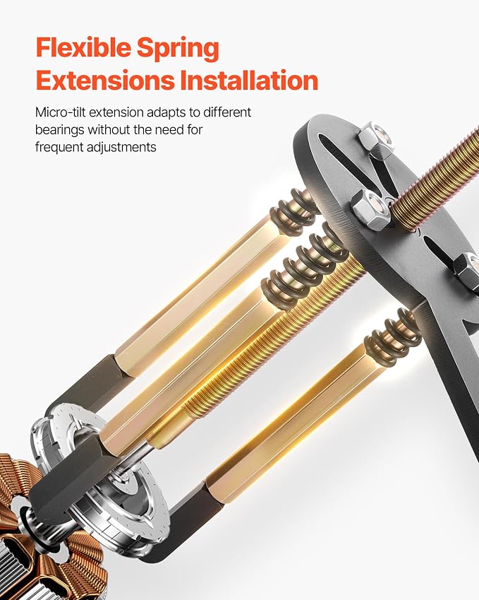 VEVOR 36-in-1 Bearing Puller Set, 36 PCS 3-Jaw Hook Puller for Internal External Bearings and Bearing Without Inner Shaft, Multifunctional Bearing Removal Tool with Heavy Duty Portable Storage Case