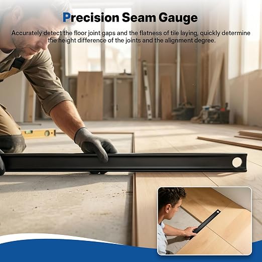 6", 12", 17" Anodized Aluminum Straight Edge Tool with .001 Tolerance Precision Edge, Heavy-Duty Machinist Straight Edge Ruler for Woodworking Marking and Scribing Lines & DIY Projects