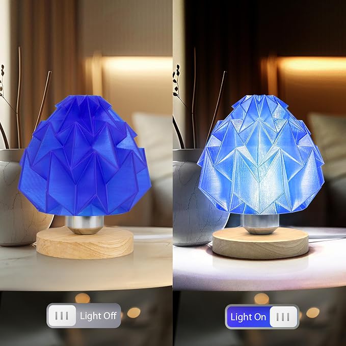 IEMAI Clear PLA Filament 1.75mm Blue 1kg, Glossy Transparent Finish 3D Printer Filament Up to 600mm/s High Speed Printing for Lampshades, Home Décor & Creative DIY