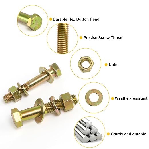 FMhotu 1320Pcs Nuts and Bolts Assortment Kit, 16 Sizes Includes 1/4-20 5/16-18 3/8-16 1/2-13, SAE Grade 8 Alloy Steel Hex Cap Screws Nuts Washers with Wrenches Assortment Kit THLSTZ1320pcs